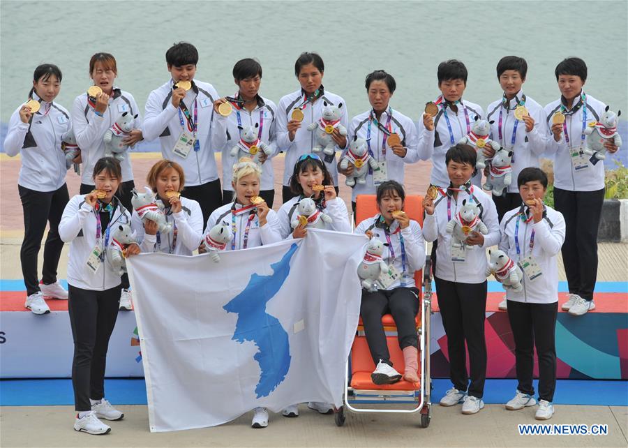 (SP)INDONESIA-PALEMBANG-ASIAN GAMES-WOMEN&rsquo;S CANOE TBR 500M-FINAL