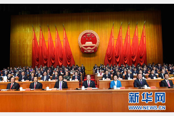 10月1日，慶祝中華人民共和國(guó)成立66周年暨新疆維吾爾自治區(qū)成立60周年大會(huì)在新疆人民會(huì)堂隆重舉行。 新華社記者 饒愛民 攝