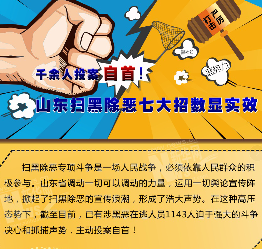 千余人投案自首！山東掃黑除惡七大招數(shù)顯實(shí)效