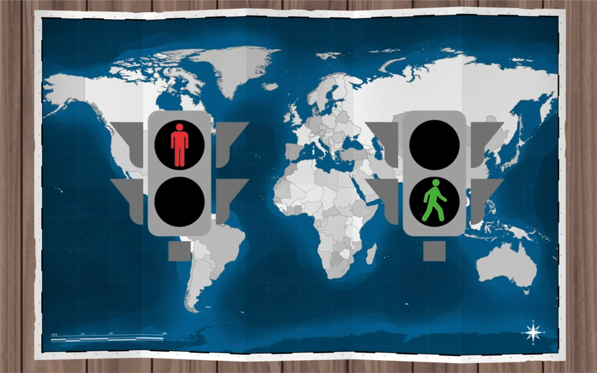 聯(lián)合國確定了紅燈停、綠燈行的規(guī)則