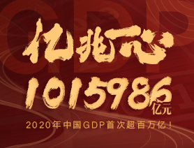 億兆一心！2020年中國GDP首次超百萬億！