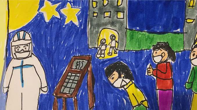 一筆一畫！童心致敬抗疫英雄