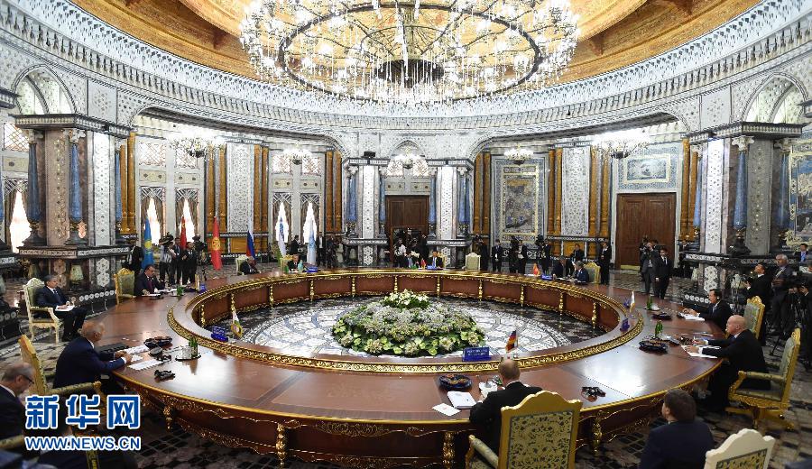 9月12日，上海合作組織成員國元首理事會第十四次會議在塔吉克斯坦首都杜尚別舉行。國家主席習(xí)近平出席會議并發(fā)表重要講話。新華社記者馬占成攝 