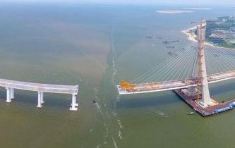 海南鋪前大橋主橋有望10月合龍 鋪前到?？趦H20分鐘