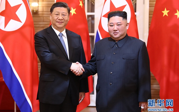 習(xí)近平同朝鮮勞動(dòng)黨委員長(zhǎng)、國(guó)務(wù)委員會(huì)委員長(zhǎng)金正恩舉行會(huì)談