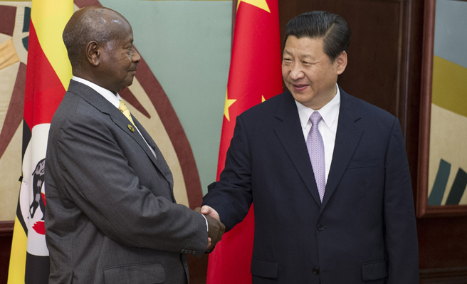 習(xí)近平會見烏干達總統(tǒng)穆塞韋尼