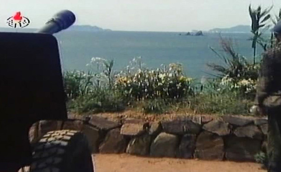 朝鮮播放炮兵部隊射擊訓(xùn)練場面的紀錄片