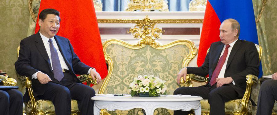 2013年3月，習(xí)近平與普京舉行會談